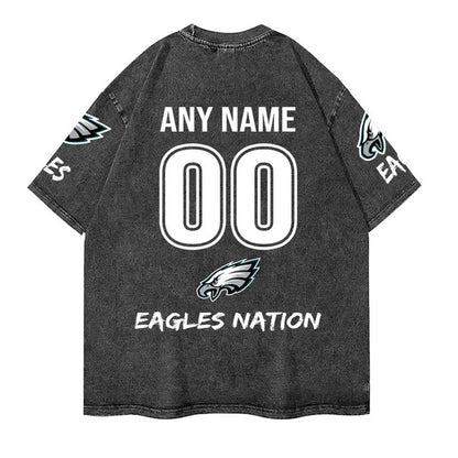 [SPECIAL OFFER] NEW CUSTOMIZED NFL02 PPE PHILADELPHIA EAGLES FUNNY MULTICOLOR WASHED TEE