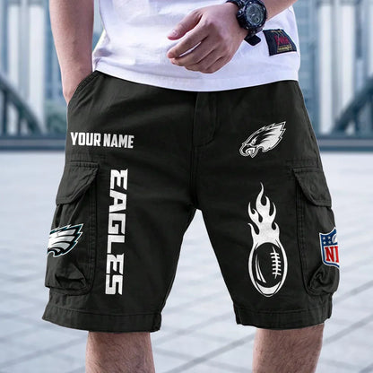[SPECIAL OFFER] NEW CUSTOMIZED NFL02 PPE PHILADELPHIA EAGLES CARGO SHORTS