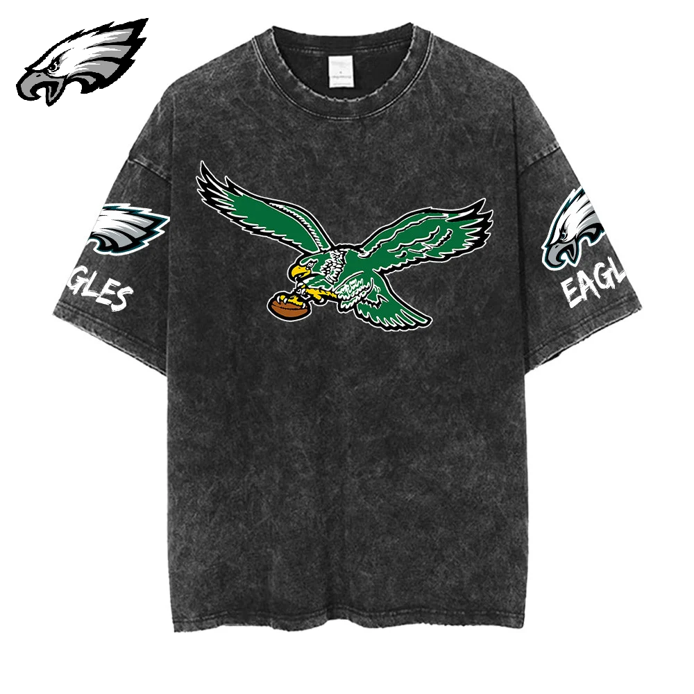 [SPECIAL OFFER] NEW CUSTOMIZED NFL02 PPE PHILADELPHIA EAGLES FUNNY MULTICOLOR WASHED TEE