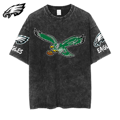 [SPECIAL OFFER] NEW CUSTOMIZED NFL02 PPE PHILADELPHIA EAGLES FUNNY MULTICOLOR WASHED TEE