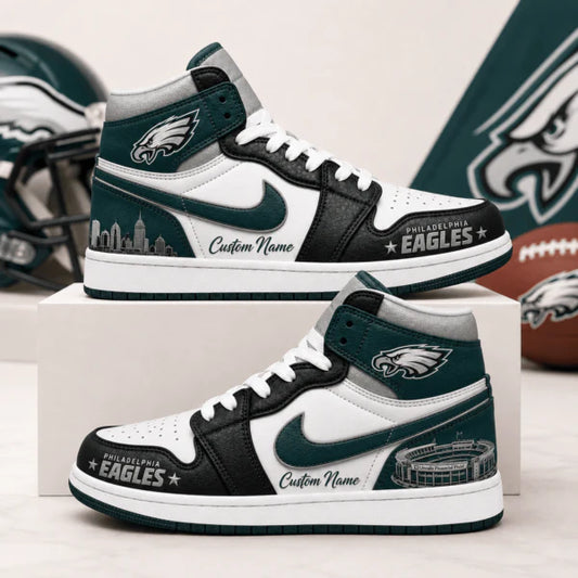 [SPECIAL OFFER] NEW CUSTOMIZED NFL02 PPE PHILADELPHIA EAGLES AIR JORDAN 1