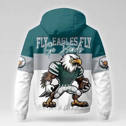 [SPECIAL OFFER] NEW CUSTOMIZED NFL02 PPE PHILADELPHIA EAGLES WINDBREAKER JACKET