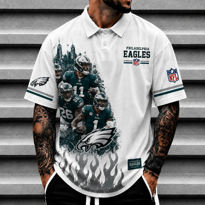 [SPECIAL OFFER] NEW CUSTOMIZED NFL02 PPE PHILADELPHIA EAGLES POLO SHIRT