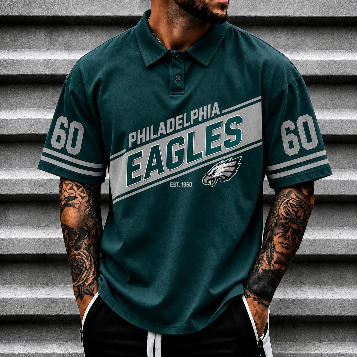 [SPECIAL OFFER] NEW CUSTOMIZED NFL02 PPE PHILADELPHIA EAGLES POLO SHIRT