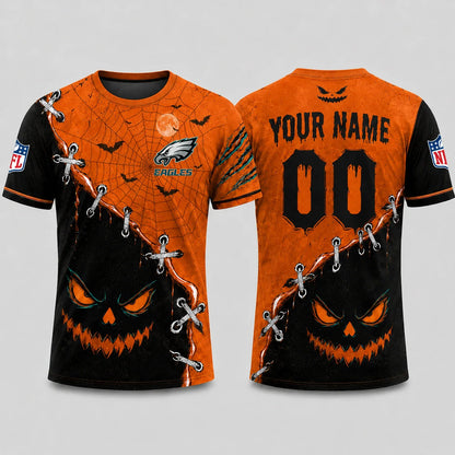 [SPECIAL OFFER] NEW CUSTOMIZED NFL02 PPE PHILADELPHIA EAGLES HALLOWEEN T-SHIRT, HOODIE & ZIP HOODIE