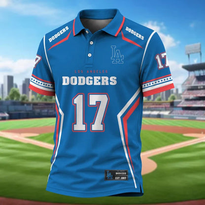 [FLASH SALE] NEW CUSTOMIZED MLB02 LAD LOS ANGELES DODGERS POLO SHIRT