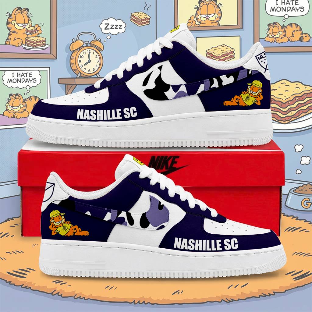 FINAL SALE - NEW CUSTOMIZED MLS02 NSC NASHVILLE x GARFIELD AF1 SNEAKERS
