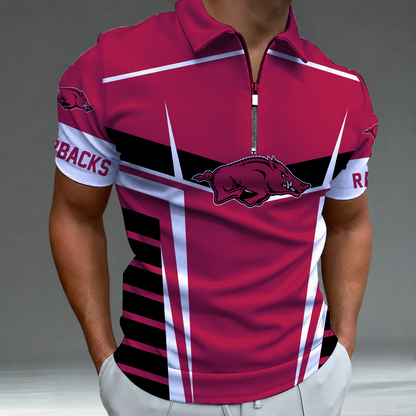 [FAN FAVORITE] NEW CUSTOMIZED NCAA CWS03 AKR ARKANSAS RAZORBACKS POLO SHIRT