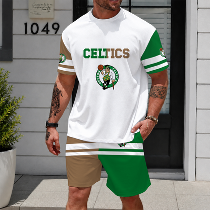 [HOT DEAL] NEW CUSTOMIZED NBA03 BCE BOSTON CELTICS UNISEX T-SHIRT & SHORTS SET
