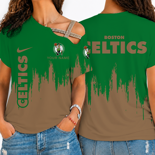 [HOT DEAL] NEW CUSTOMIZED NBA03 BCE BOSTON CELTICS SHOULDER SHIRT