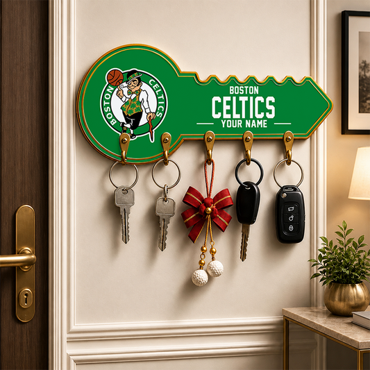 [HOT DEAL] NEW CUSTOMIZED NBA03 BCE BOSTON CELTICS WALL KEY HOLDER FOR HOME