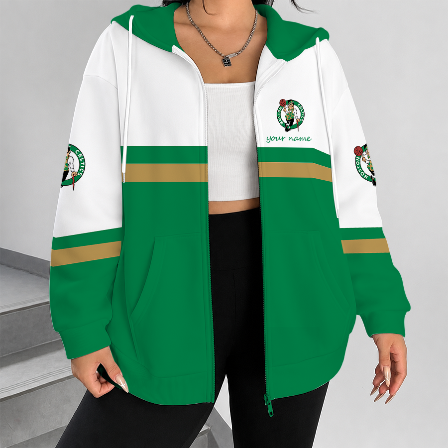 [HOT DEAL] NEW CUSTOMIZED NBA03 BCE BOSTON CELTICS ZIP HOODIE