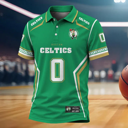 [HOT DEAL] NEW CUSTOMIZED NBA03 BCE BOSTON CELTICS POLO SHIRT