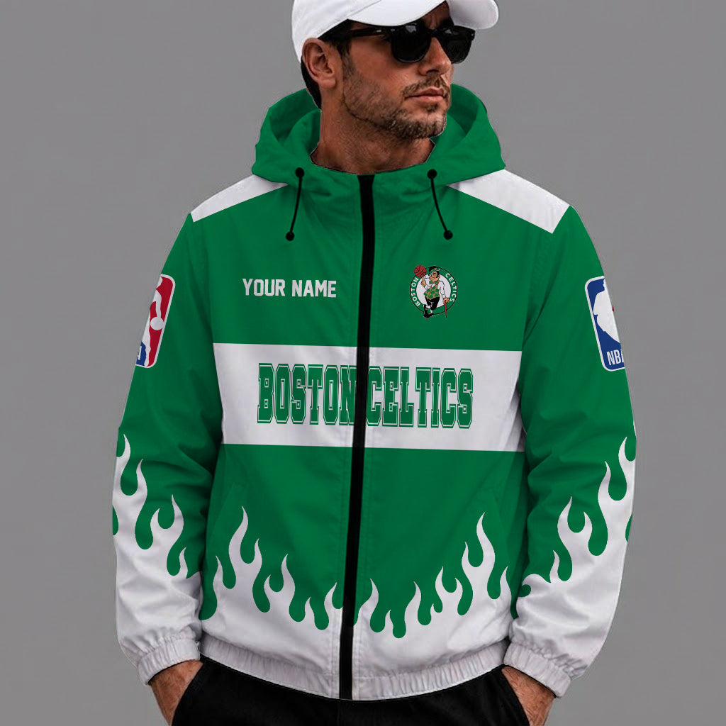[HOT DEAL] NEW CUSTOMIZED NBA03 BCE BOSTON CELTICS WINDBREAKER JACKET