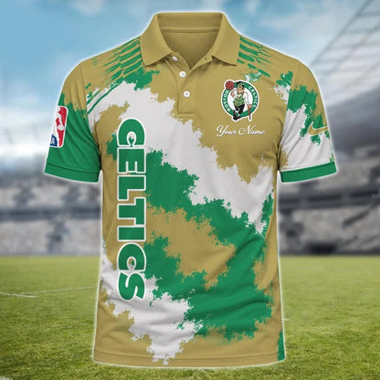 [HOT DEAL] NEW CUSTOMIZED NBA03 BCE BOSTON CELTICS MULTICOLOR POLO SHIRT