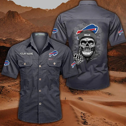 [SPECIAL OFFER] NEW CUSTOMIZED NFL03 BFB BUFFALO BILLS MUTICOLOR MEN'S CARGO SHIRT