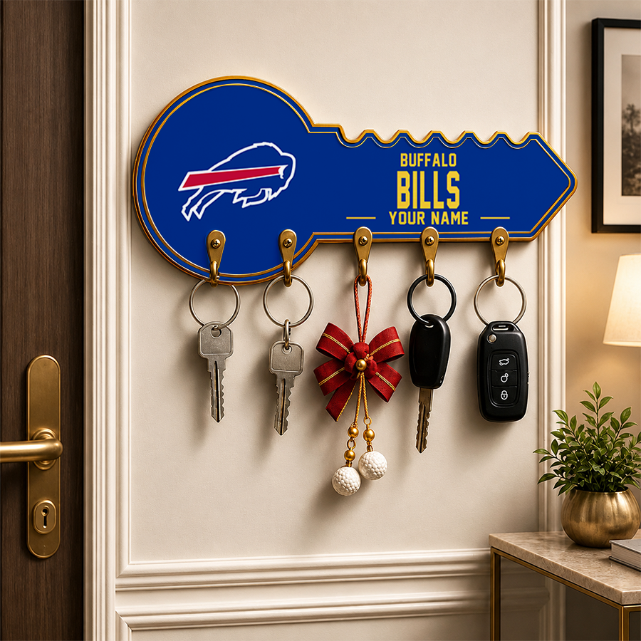 [SPECIAL OFFER] NEW CUSTOMIZED NFL03 BFB BUFFALO BILLS WALL KEY HOLDER FOR HOME