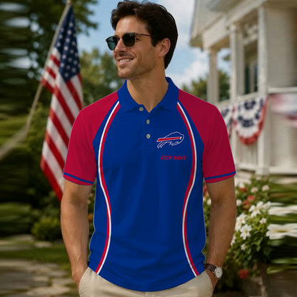 [SPECIAL OFFER] NEW CUSTOMIZED NFL03 BFB BUFFALO BILLS POLO SHIRT