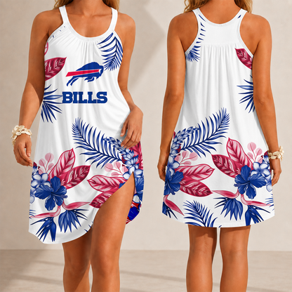 [SPECIAL OFFER] NEW CUSTOMIZED NFL03 BFB BUFFALO BILLS CAMISOLE DRESS