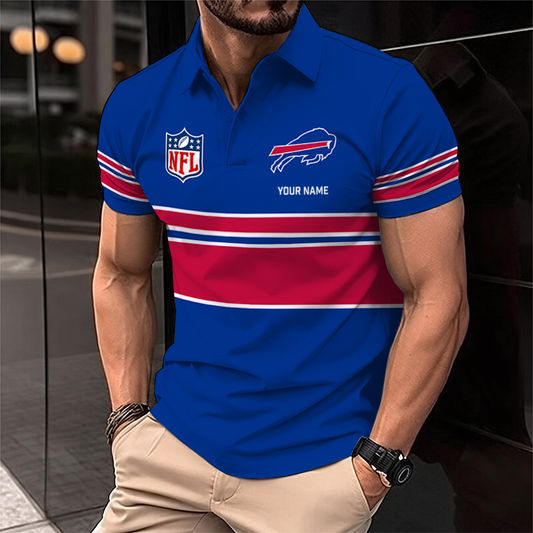 [SPECIAL OFFER] NEW CUSTOMIZED NFL03 BFB BUFFALO BILLS POLO SHIRT