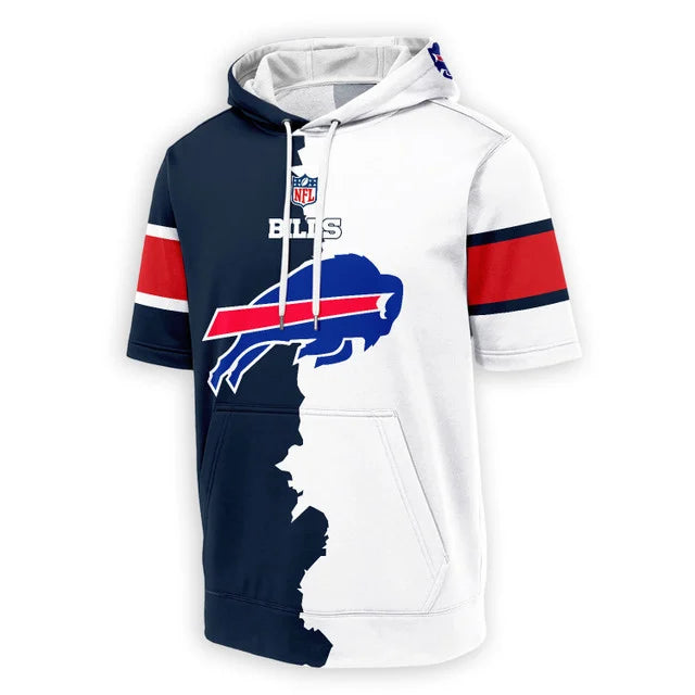 [SPECIAL OFFER] NEW CUSTOMIZED NFL03 BFB BUFFALO BILLS SHORT SLEEVE HOODIE T-SHIRT