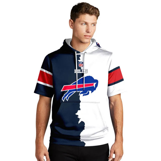 [SPECIAL OFFER] NEW CUSTOMIZED NFL03 BFB BUFFALO BILLS SHORT SLEEVE HOODIE T-SHIRT