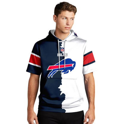[SPECIAL OFFER] NEW CUSTOMIZED NFL03 BFB BUFFALO BILLS SHORT SLEEVE HOODIE T-SHIRT