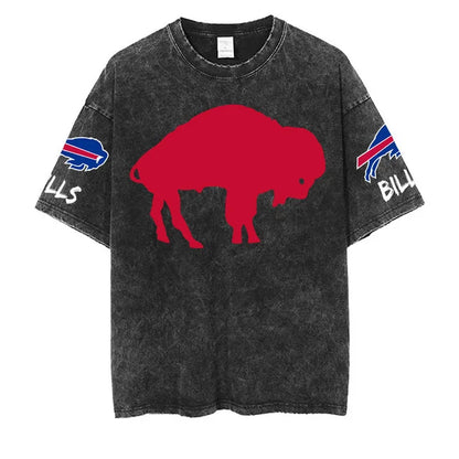 [SPECIAL OFFER] NEW CUSTOMIZED NFL03 BFB BUFFALO BILLS FUNNY MULTICOLOR WASHED TEE