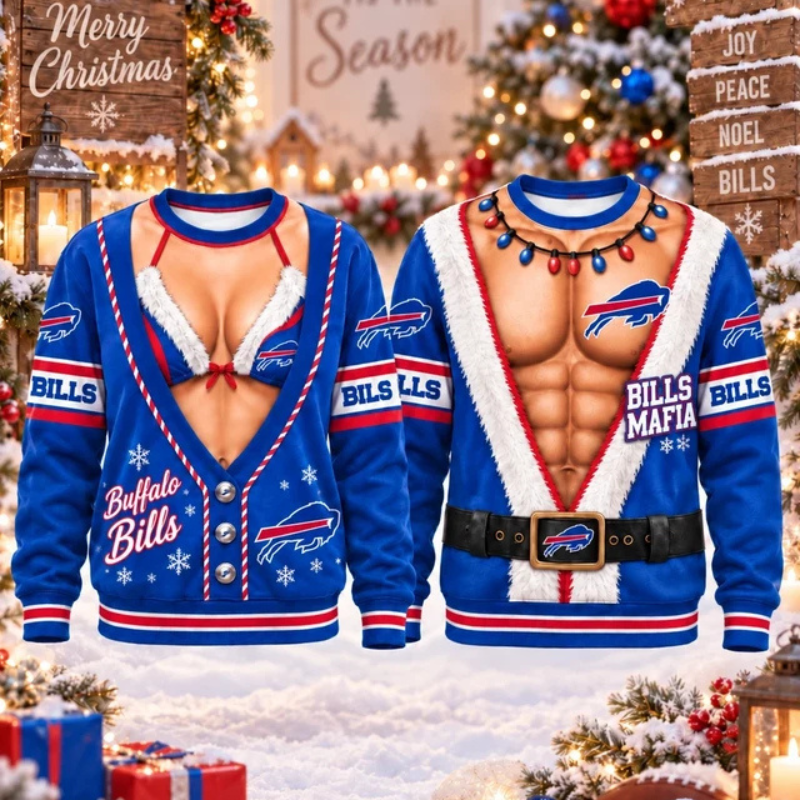 [SPECIAL OFFER] NEW CUSTOMIZED NFL03 BFB BUFFALO BILLS CHRISTMAS UNISEX SWEATSHIRT