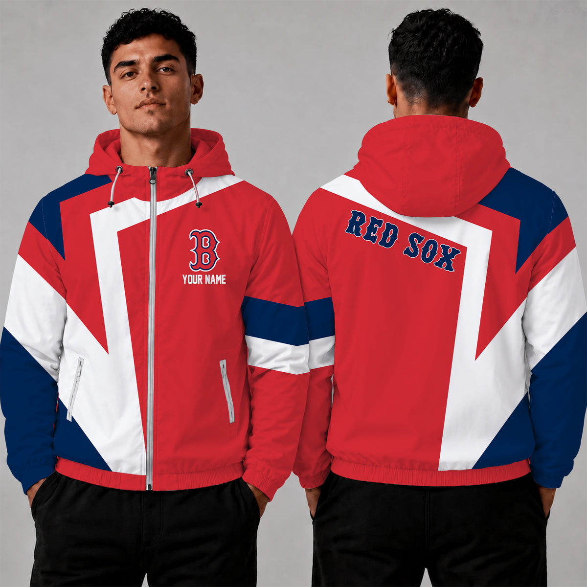 [FLASH SALE] NEW CUSTOMIZED MLB03 BRS BOSTON RED SOX WINDBREAKER JACKET