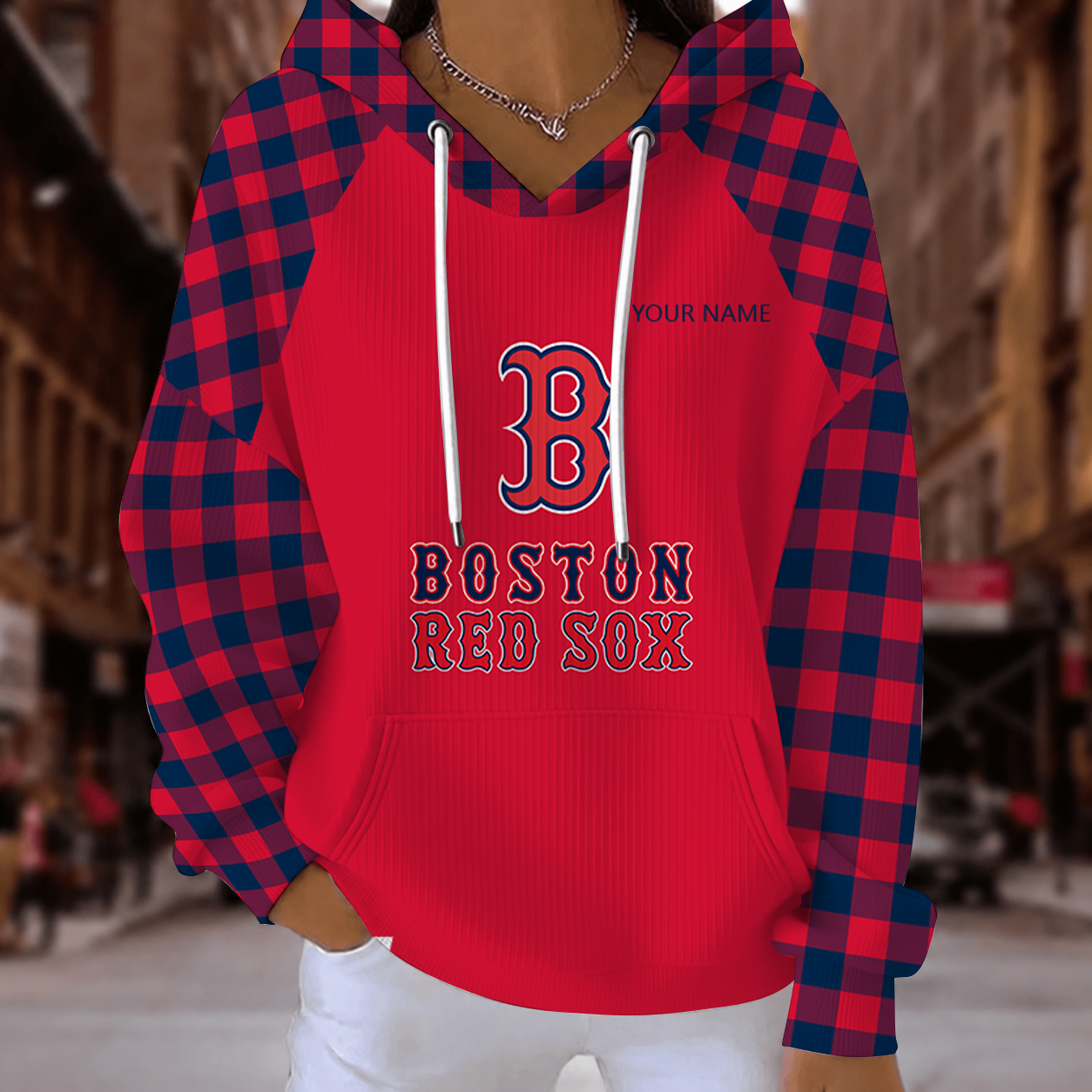 [FLASH SALE] NEW CUSTOMIZED MLB03 BRS BOSTON RED SOX RIBBED HOODIE & SWEATSHIRT