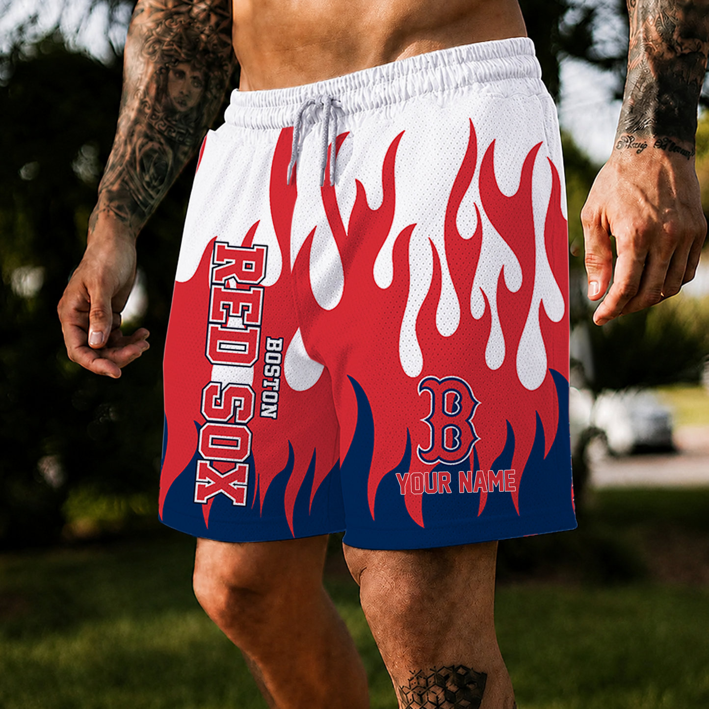 [FLASH SALE] NEW CUSTOMIZED MLB03 BRS BOSTON RED SOX SHORT PANTS