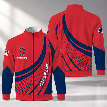 [FLASH SALE] NEW CUSTOMIZED MLB03 BRS BOSTON RED SOX STAND COLLAR JACKET