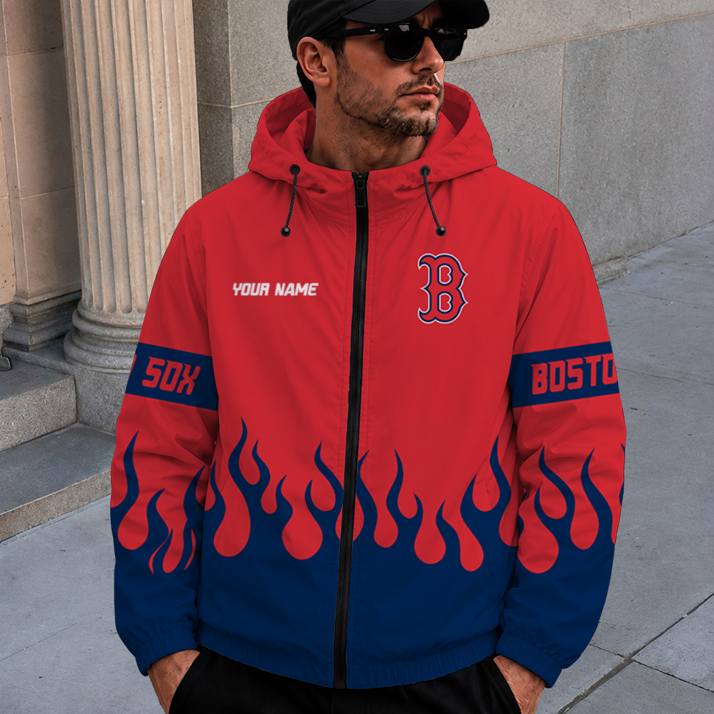 [FLASH SALE] NEW CUSTOMIZED MLB03 BRS BOSTON RED SOX WINDBREAKER JACKET