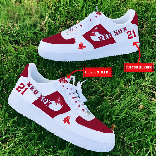 [FLASH SALE] NEW CUSTOMIZED MLB03 BRS BOSTON RED SOX AF1 SHOES