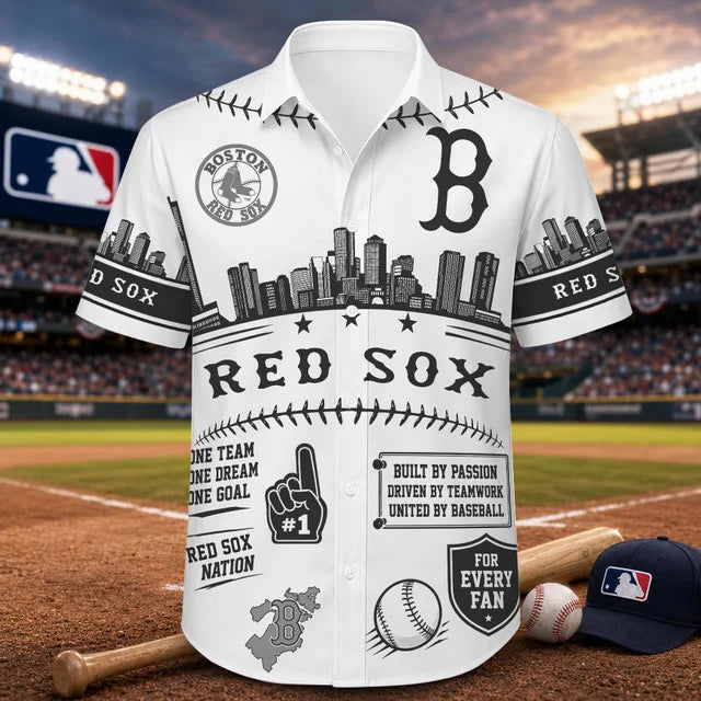 [FLASH SALE] NEW CUSTOMIZED MLB03 BRS BOSTON RED SOX UNISEX HAWAIIAN SHIRT
