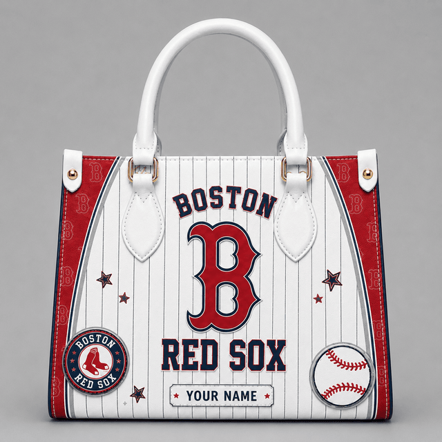 [FLASH SALE] NEW CUSTOMIZED MLB03 BRS BOSTON RED SOX LEATHER HANDBAG