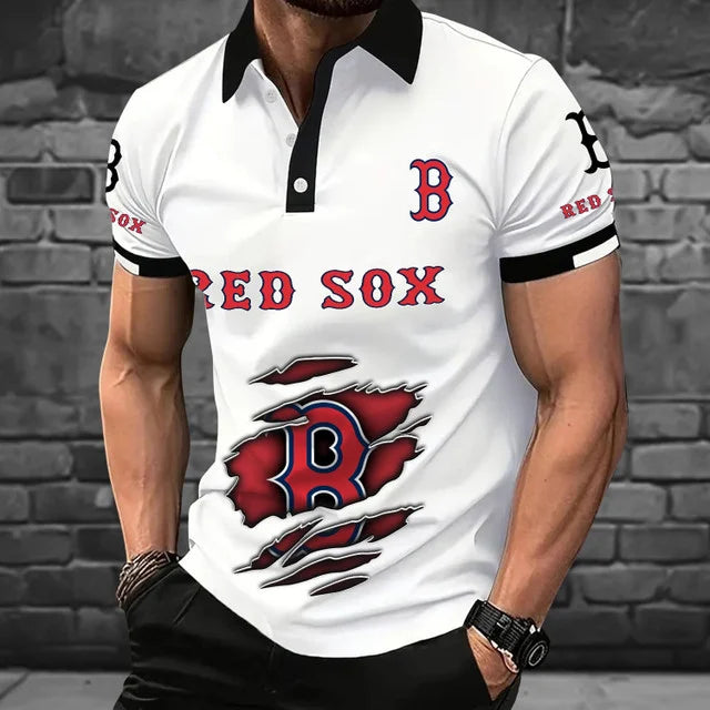 [FLASH SALE] NEW CUSTOMIZED MLB03 BRS BOSTON RED SOX POLO SHIRT