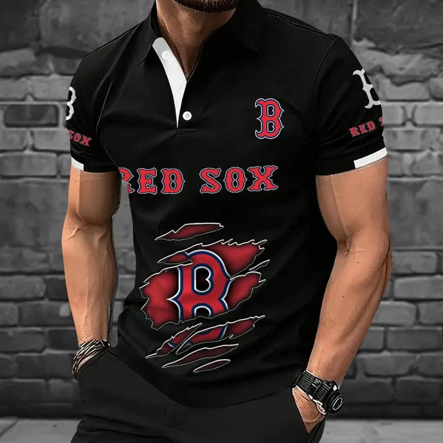 [FLASH SALE] NEW CUSTOMIZED MLB03 BRS BOSTON RED SOX POLO SHIRT