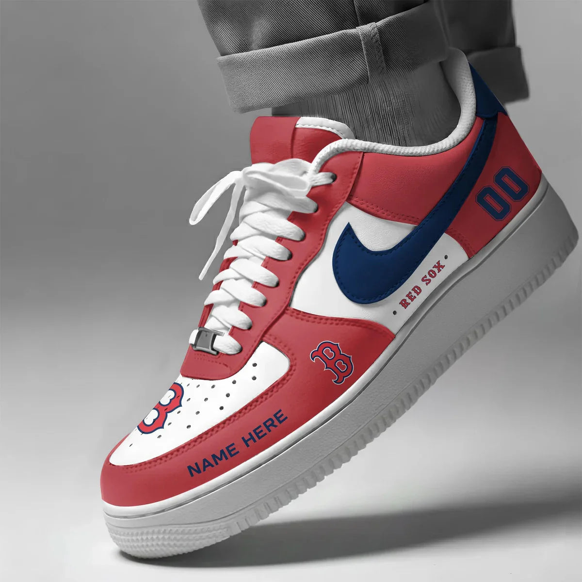 [FLASH SALE] NEW CUSTOMIZED MLB03 BRS BOSTON RED SOX AF1 SHOES