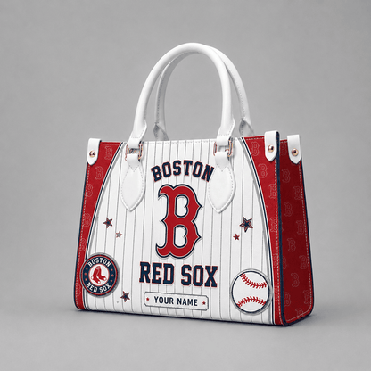 [FLASH SALE] NEW CUSTOMIZED MLB03 BRS BOSTON RED SOX LEATHER HANDBAG