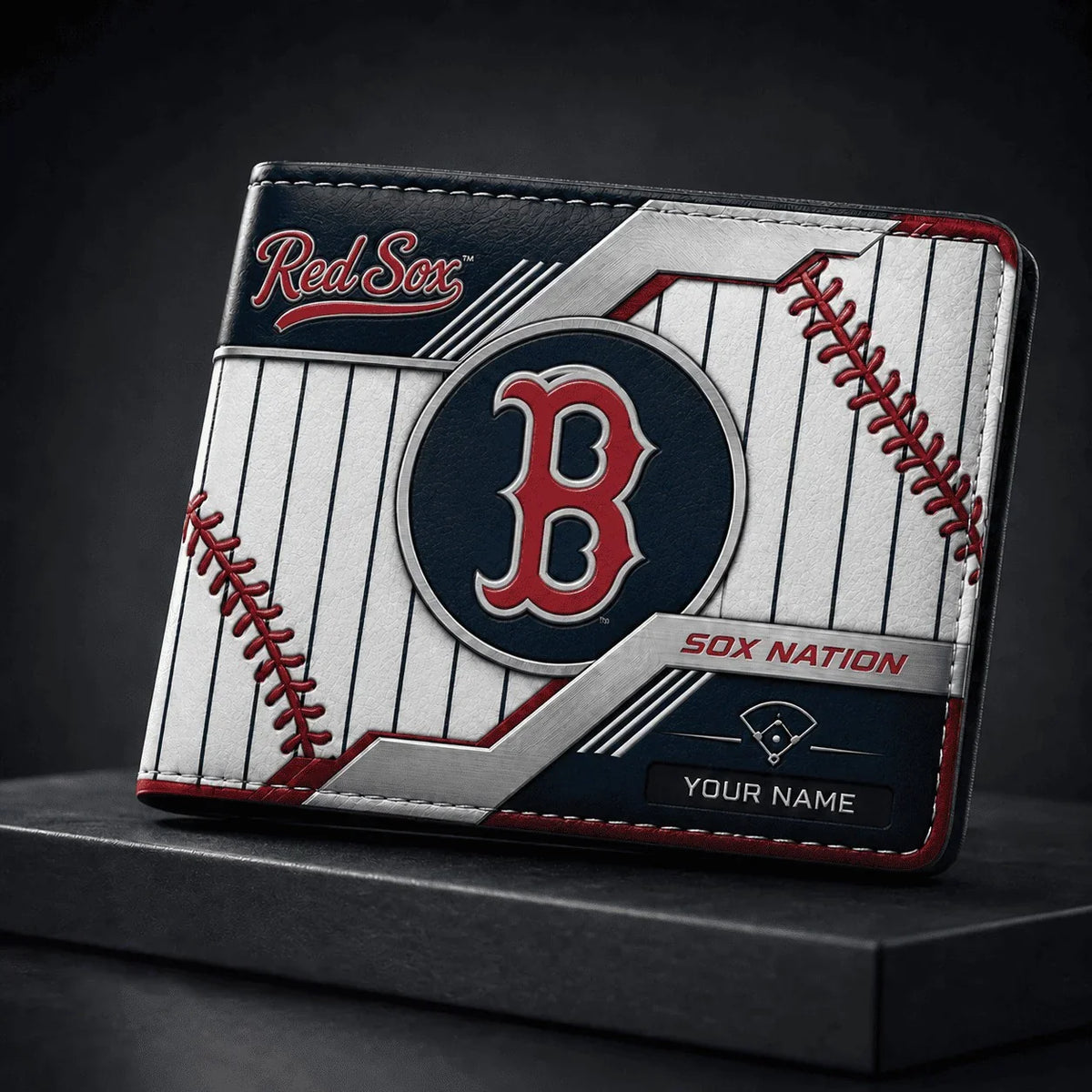 [FLASH SALE] NEW CUSTOMIZED MLB03 BRS BOSTON RED SOX LEATHER WALLET