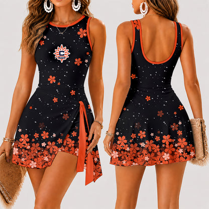 [FAN FAVORITE] NEW CUSTOMIZED WNBA03 CTS CONNECTICUT SUN WOMEN'S SUMMER SKORT DRESS