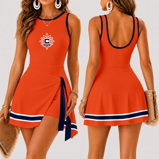 [FAN FAVORITE] NEW CUSTOMIZED WNBA03 CTS CONNECTICUT SUN WOMEN'S SUMMER SKORT DRESS