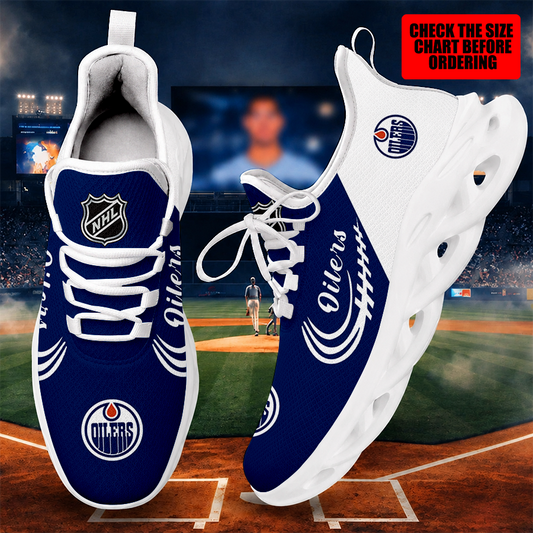 [SUPER SALE ] NEW CUSTOMIZED NHL03 EMO EDMONTON OILERS MAX SOUL SHOES
