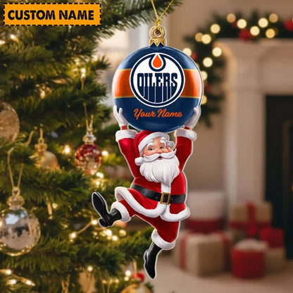 [SUPER SALE] NEW CUSTOMIZED NHL03 EMO EDMONTON OILERS CHRISTMAS ACRYLIC ORNAMENT
