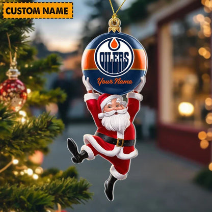 [SUPER SALE] NEW CUSTOMIZED NHL03 EMO EDMONTON OILERS CHRISTMAS ACRYLIC ORNAMENT