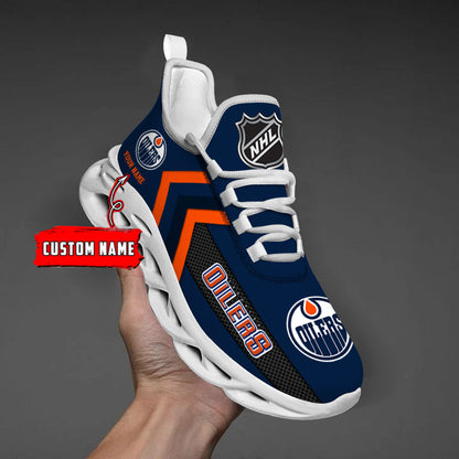 [SUPER SALE ] NEW CUSTOMIZED NHL03 EMO EDMONTON OILERS MAX SOUL SHOES