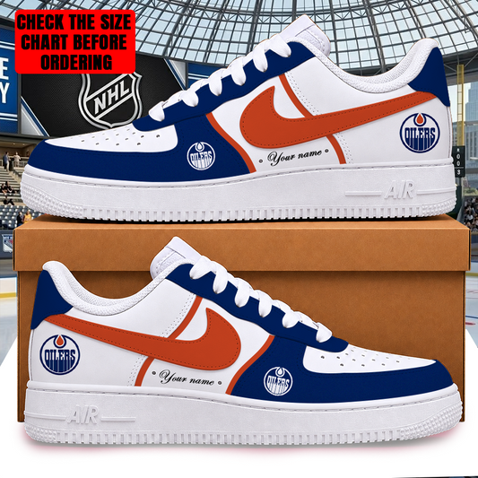 [SUPER SALE] NEW CUSTOMIZED NHL03 EMO EDMONTON OILERS AF1 SHOES