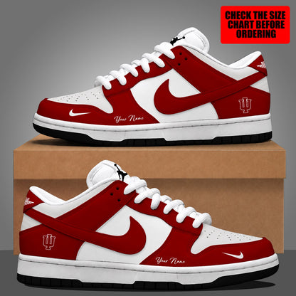 [FAN FAVORITE] NEW CUSTOMIZED NCAA MAM03 IDH INDIANA HOOSIERS STRAPPY DUNK LOW SHOES